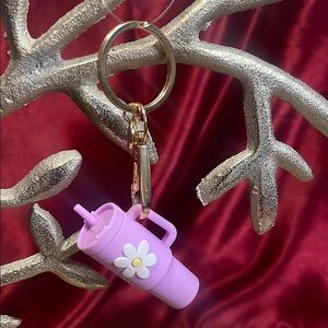 🌮New Purple Flower Mini tumbler Keychain